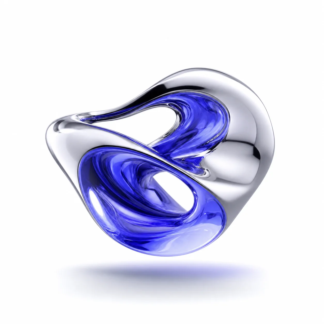 An abstract indigo command-center form
