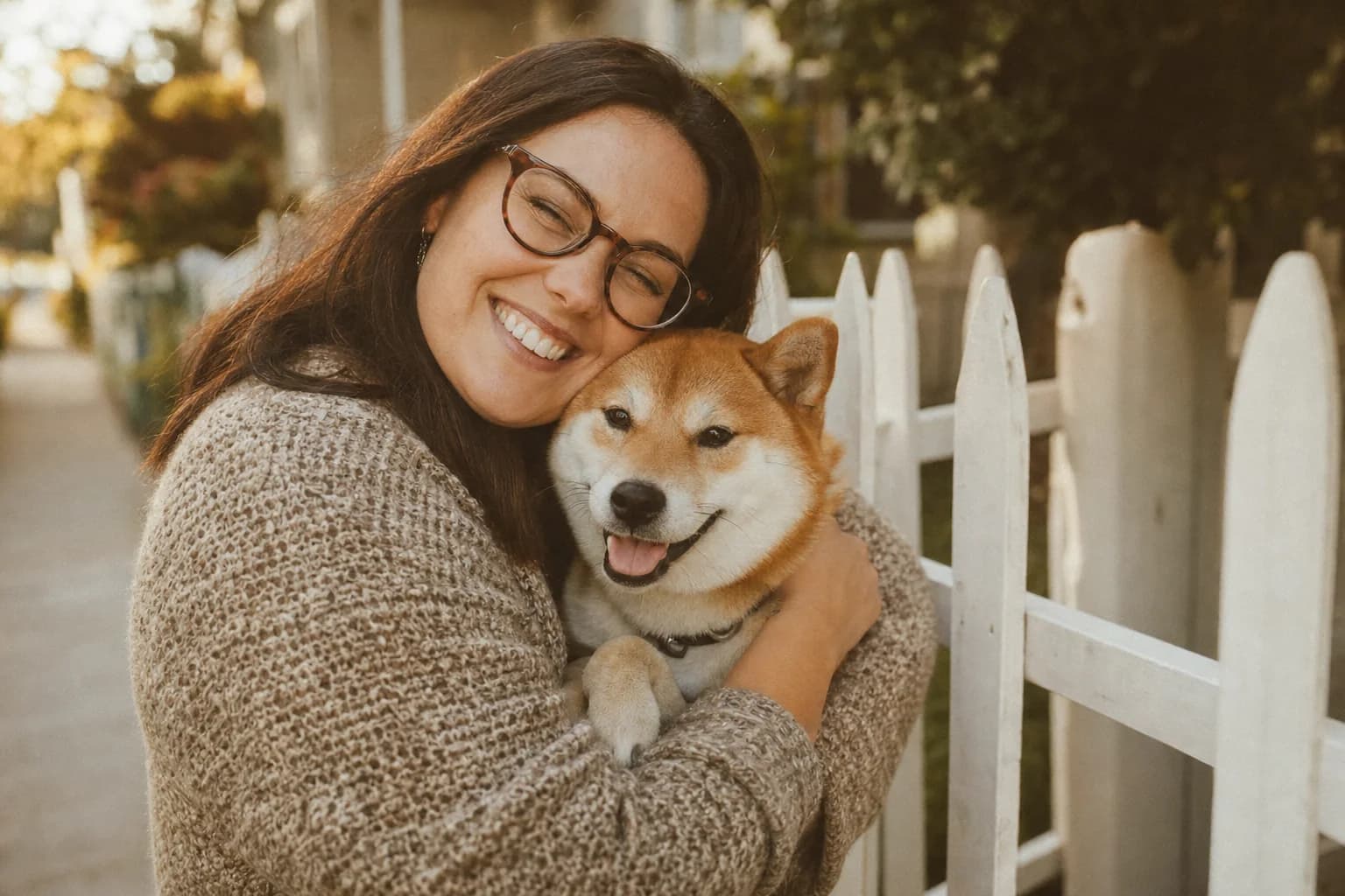 Mira and her dog