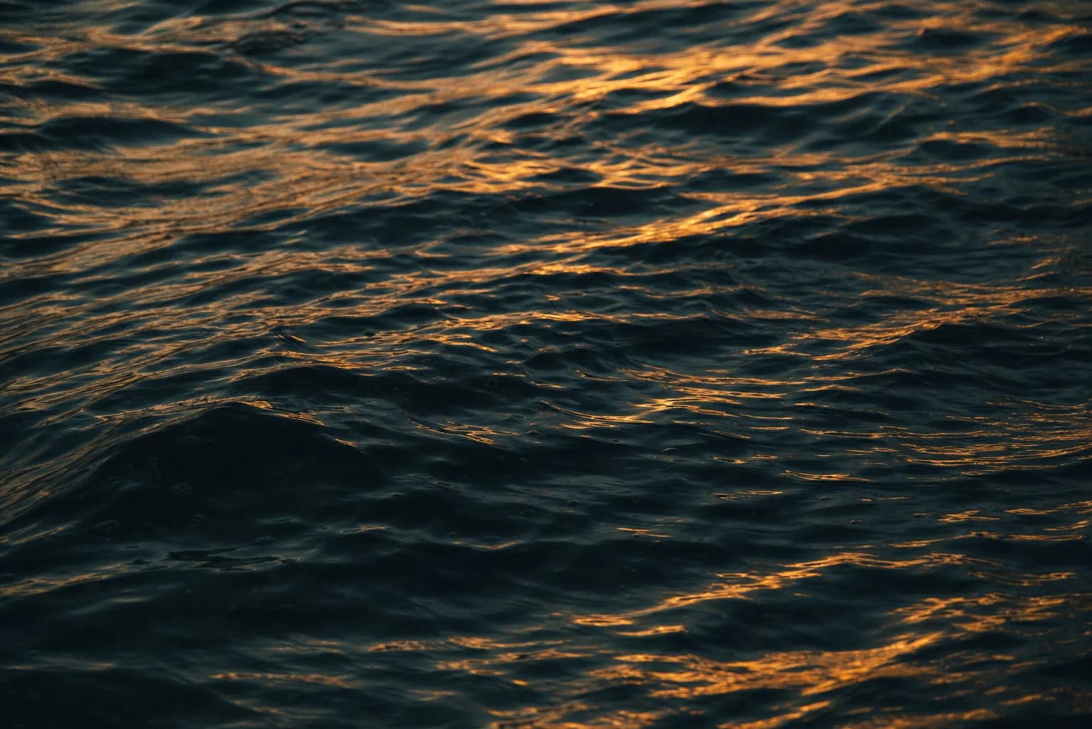 Ocean water at twilight